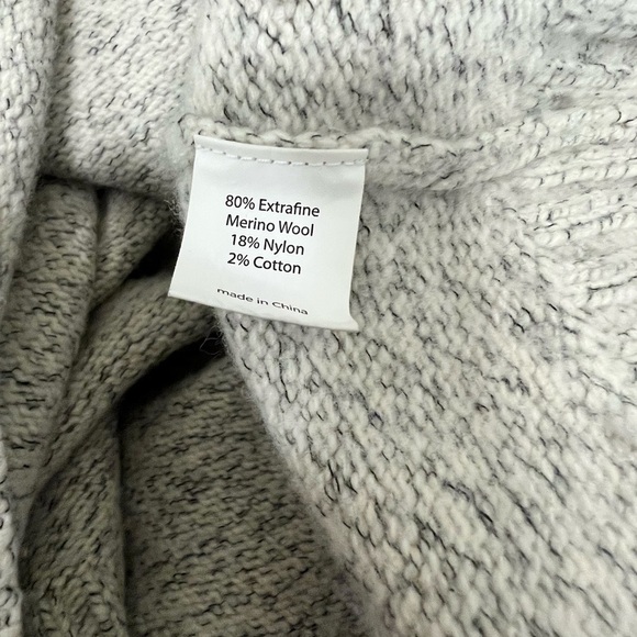 INEXCLSV Grey Striped Wool Blend Turtleneck Sweater - Picture 8 of 8